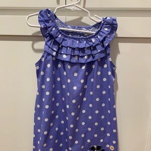 Polka Dot Kids Dress with Floral Accents